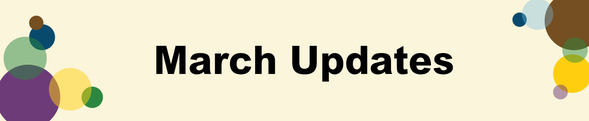 March Updates graphic heading