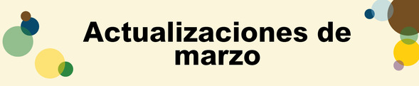 Gráfico del encabezado: Actualizaciones de marzo