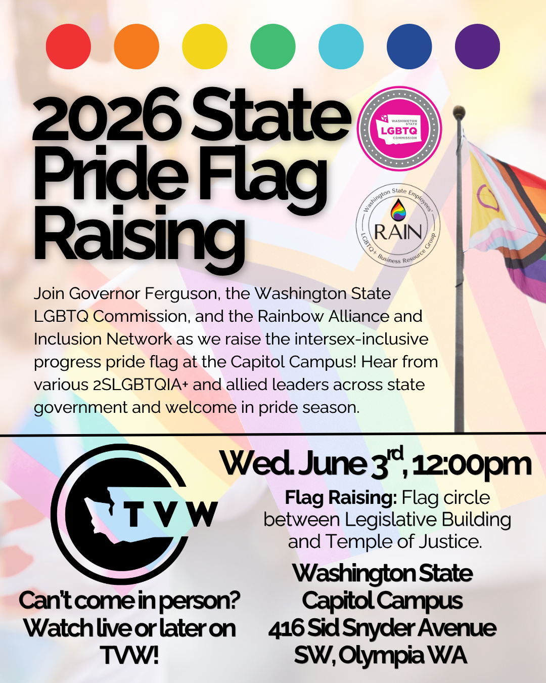 2026 Washington State Pride Flag Raising