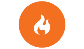 SEBB hot topics icon (orange with flame)