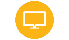 SEBB quick links icon (yellow-orange icon with computer monitor)