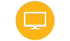 Quick links icon (yellow-orange icon with computer monitor)