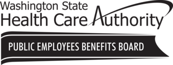 Health Care Authority Public Employee Benefits Board logo (in black and white)