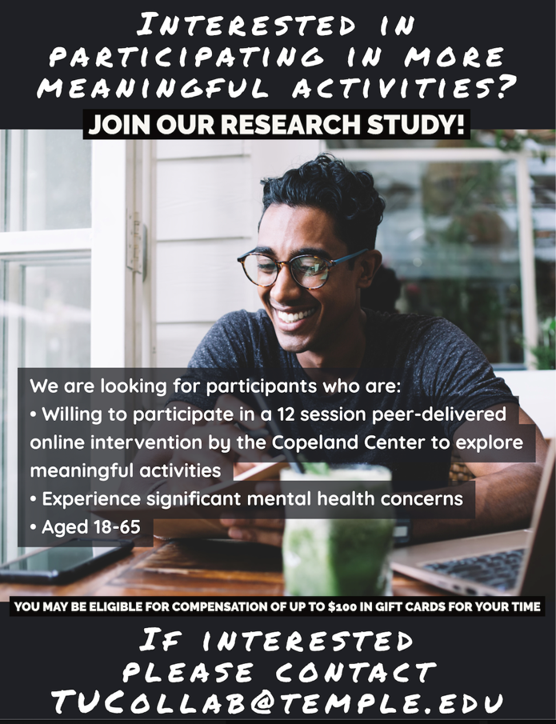 Temple University research study flyer