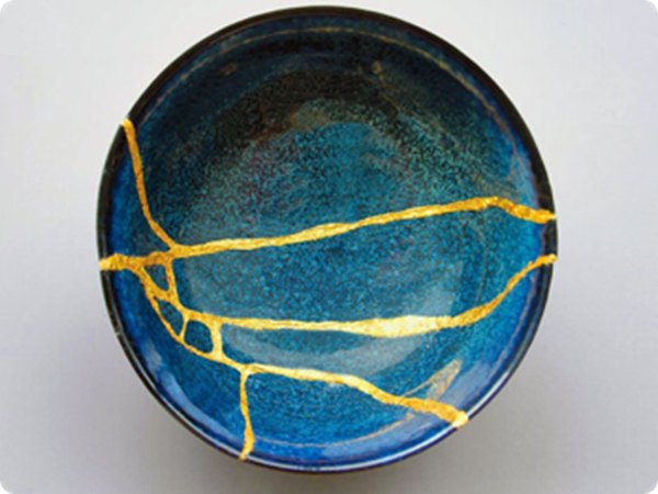 Bowl, inspired by the Japanese art of Kintsugi