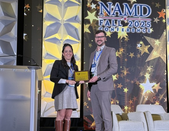Trinity Wilson accepting NAMD award