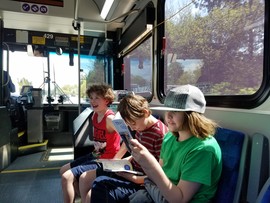 The kids on the bus