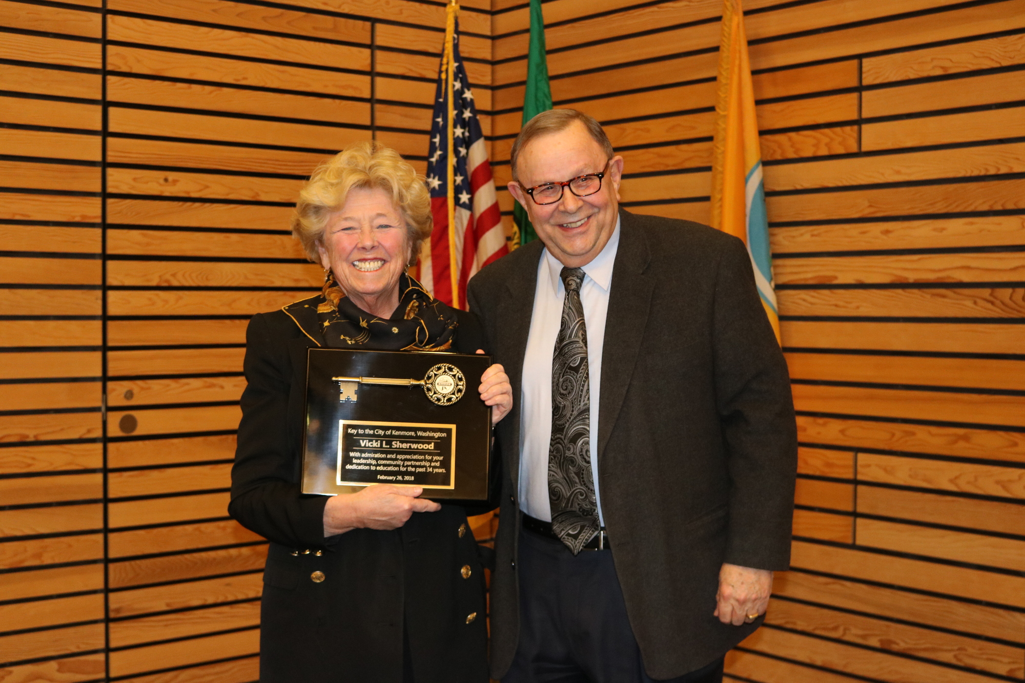 Vicki Sherwood received key to City