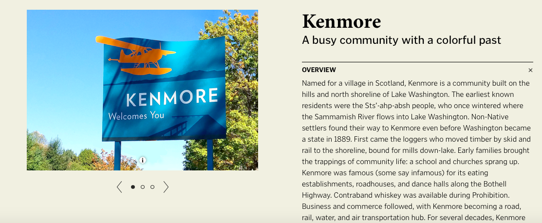 History tour screen shot