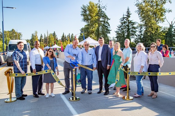 bridge celebration ribbon cutting