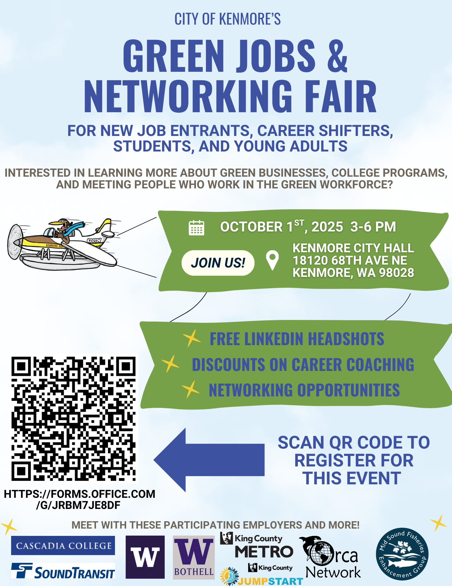 Green Jobs V3 Green Jobs & Networking Fair Event Flyer