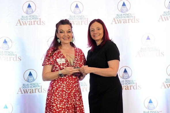 Amber with Blue Pencil Award