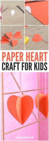 3D Paper Hearts