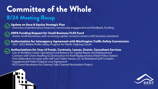 8/24 Committee of the Whole Meeting