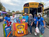 Fill the Bus Drive, Mayor Ralph at Kent Station with volunteers and supplies