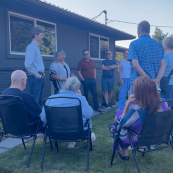 drinks in the driveway