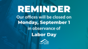 closed labor day 
