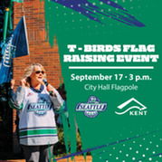 tbirds flag raising 