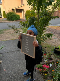 My son's first day of 1st grade