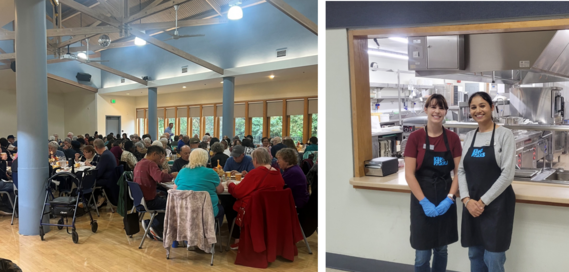 Serving at Thanksgiving lunch at Kent Senior Center
