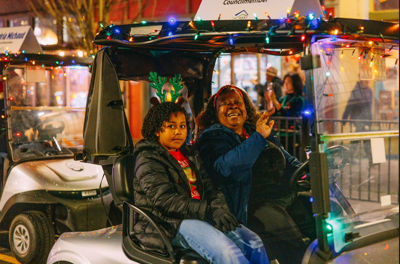 At Winterfest parade