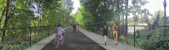 Trail rendering of the future wide trail.