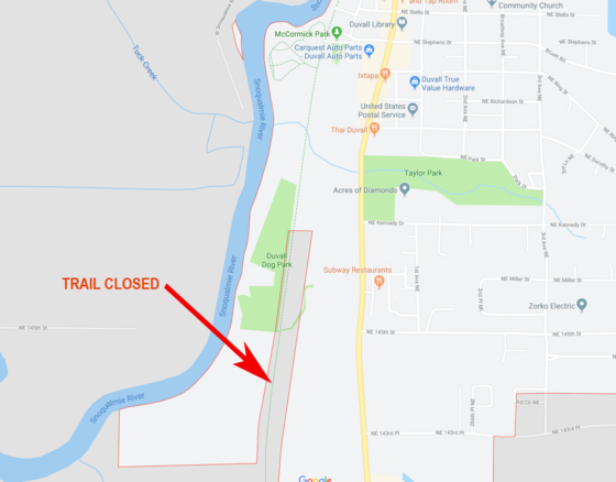 SVT Closure for bridge repair map