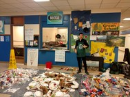 Evergreen Middle School Trash on a Tarp 