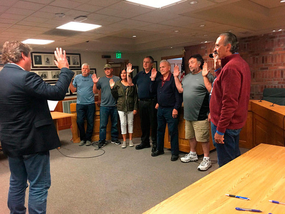 Swearing in of Drainage District Commissioners