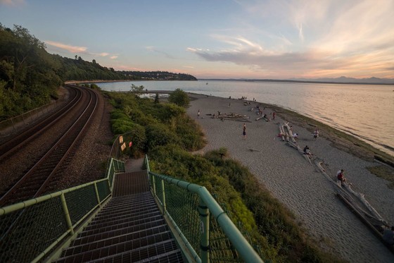 Carkeek Park at sunset