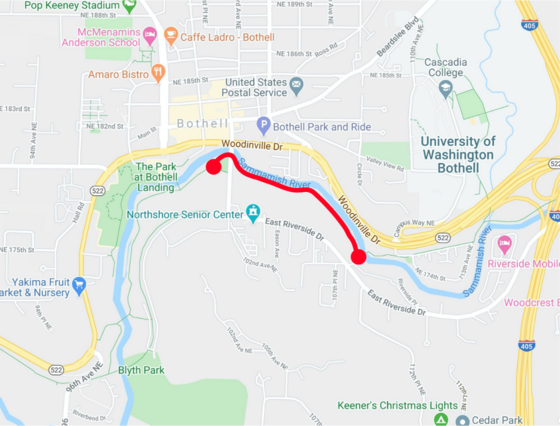 SRT Closure Bothell map
