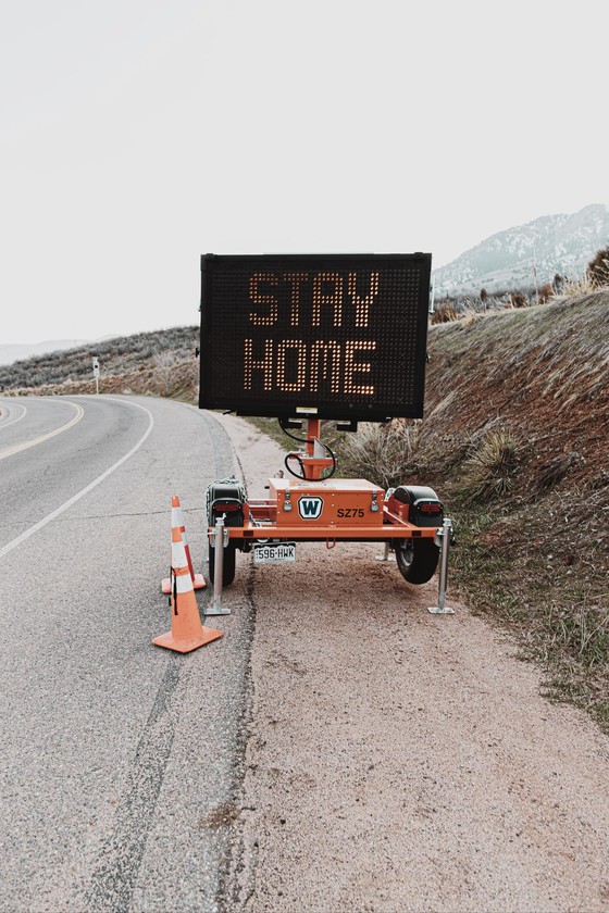 Stay Home-Traffic sign