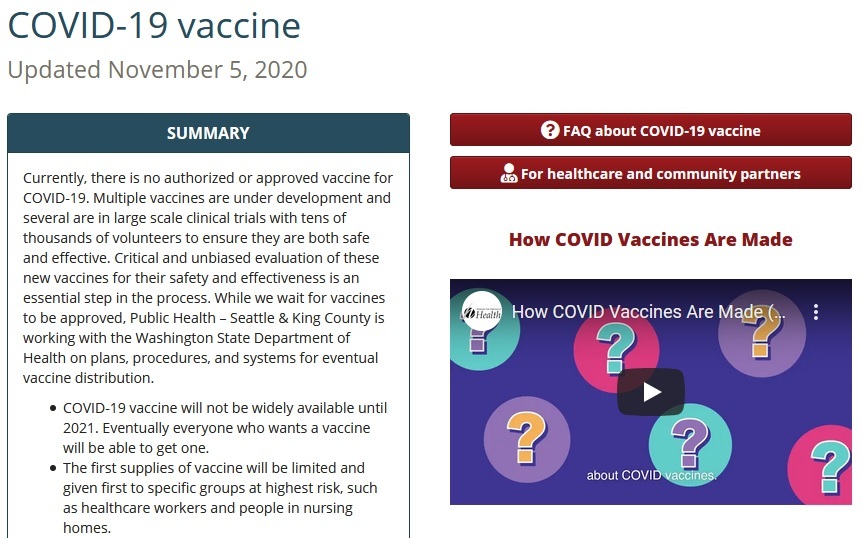 PH vaccine page