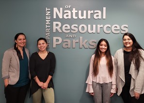 Jamie Stroble with interns