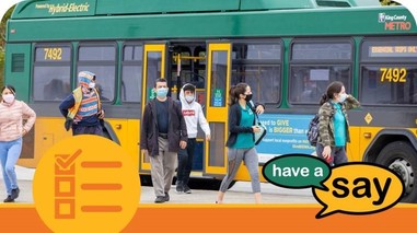 Metro bus graphic