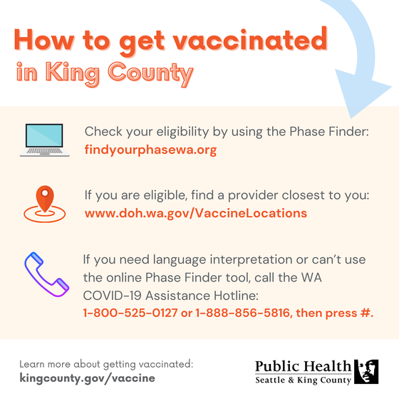 How to get vaccinated in King County