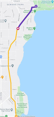 Map of memorial ride and walk for Mike Colmant