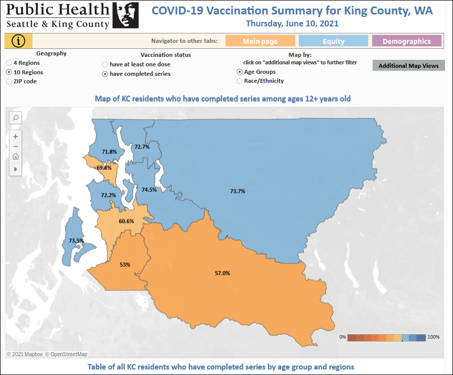 Vaccine Rates in King County