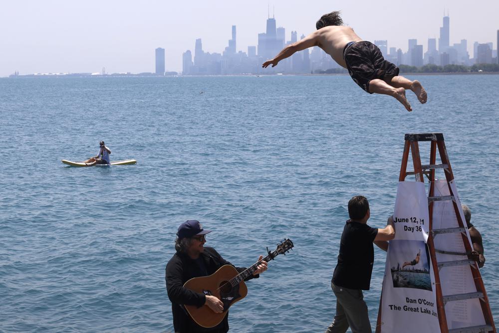 Lake jumper photo from the AP