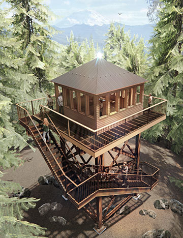 Artist rendering of new lookout tower