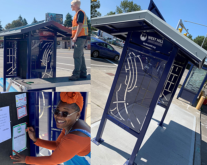 Kiosks being installed and used