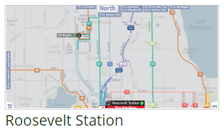 Map of bus to light rail connection at new Roosevelt station