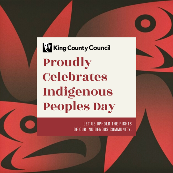 IPD-I’ll be speaking on Indigenous Peoples’ Day at tomorrow’s County Council meeting with Council Chair Claudia Balducci.  