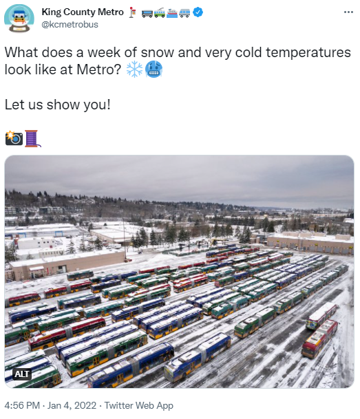 Screenshot of twitter thread that says "What does a week of snow and very cold temperatures look like at Metro?"