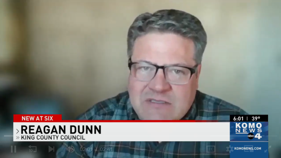 Dunn discusses homeless encampments on KOMO News