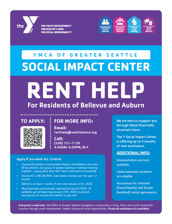 Y social impact bellevue rent assistance