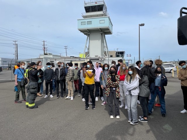 students at FAA tower