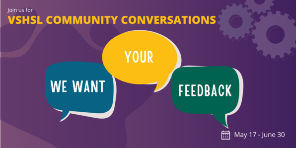 we want your feedback in talking bubbles