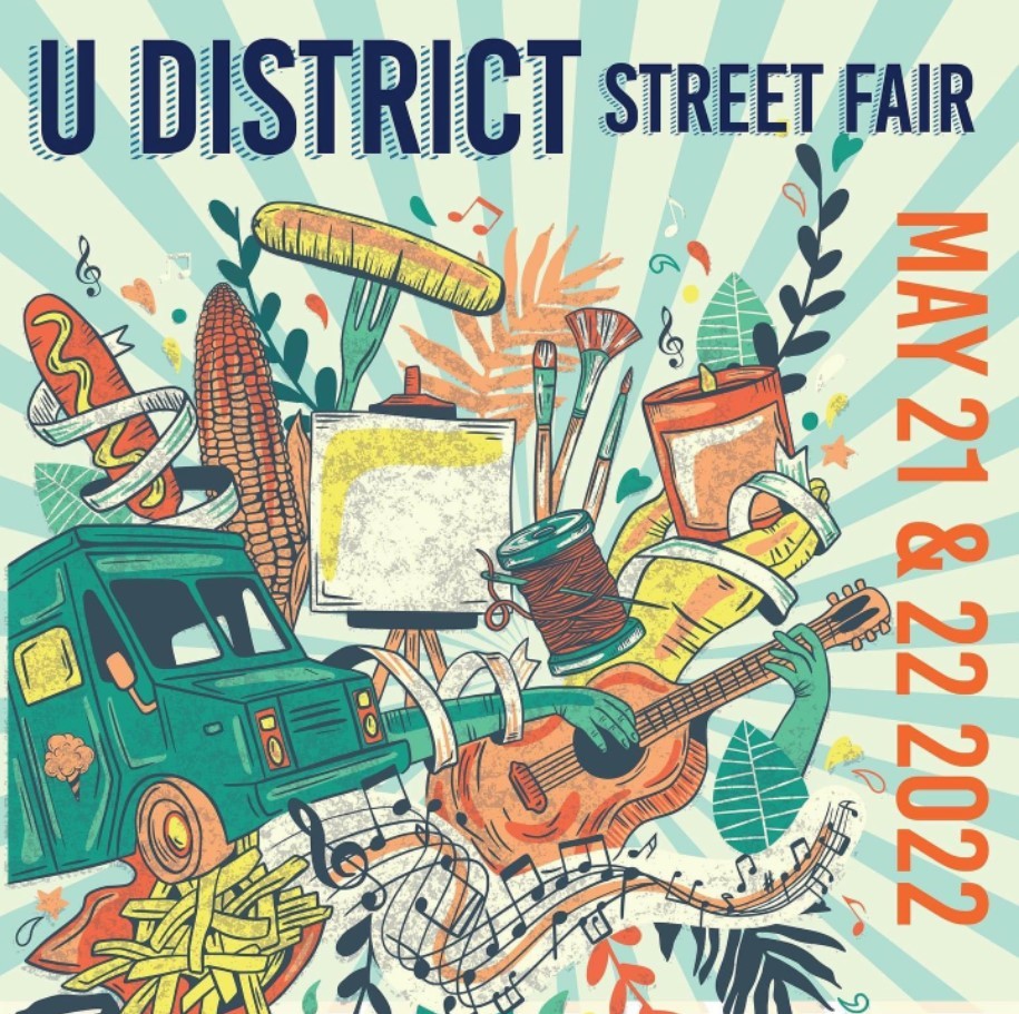 Logo for U District Street Fair May 21&22