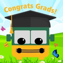 Metro’s cartoon avatar is wearing a black mortar board hat, which is a flat square topped hat used in graduation ceremonies, with a gold tassel. 